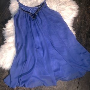 Flowy Chiffon Beaded Dress by Express